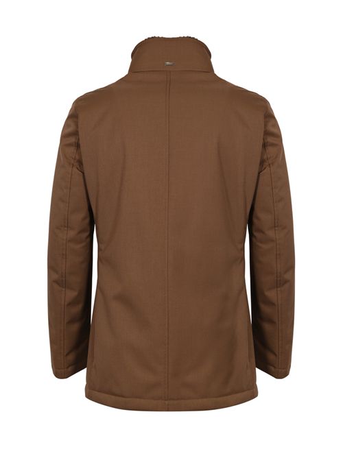 Carcoat in woolen melange twill e light faux fur Herno | IM000370U 127308010